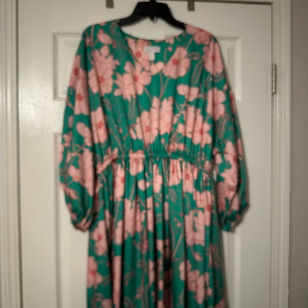 Scala Lauren Perre Vibrant Floral Long Sleeve Dress